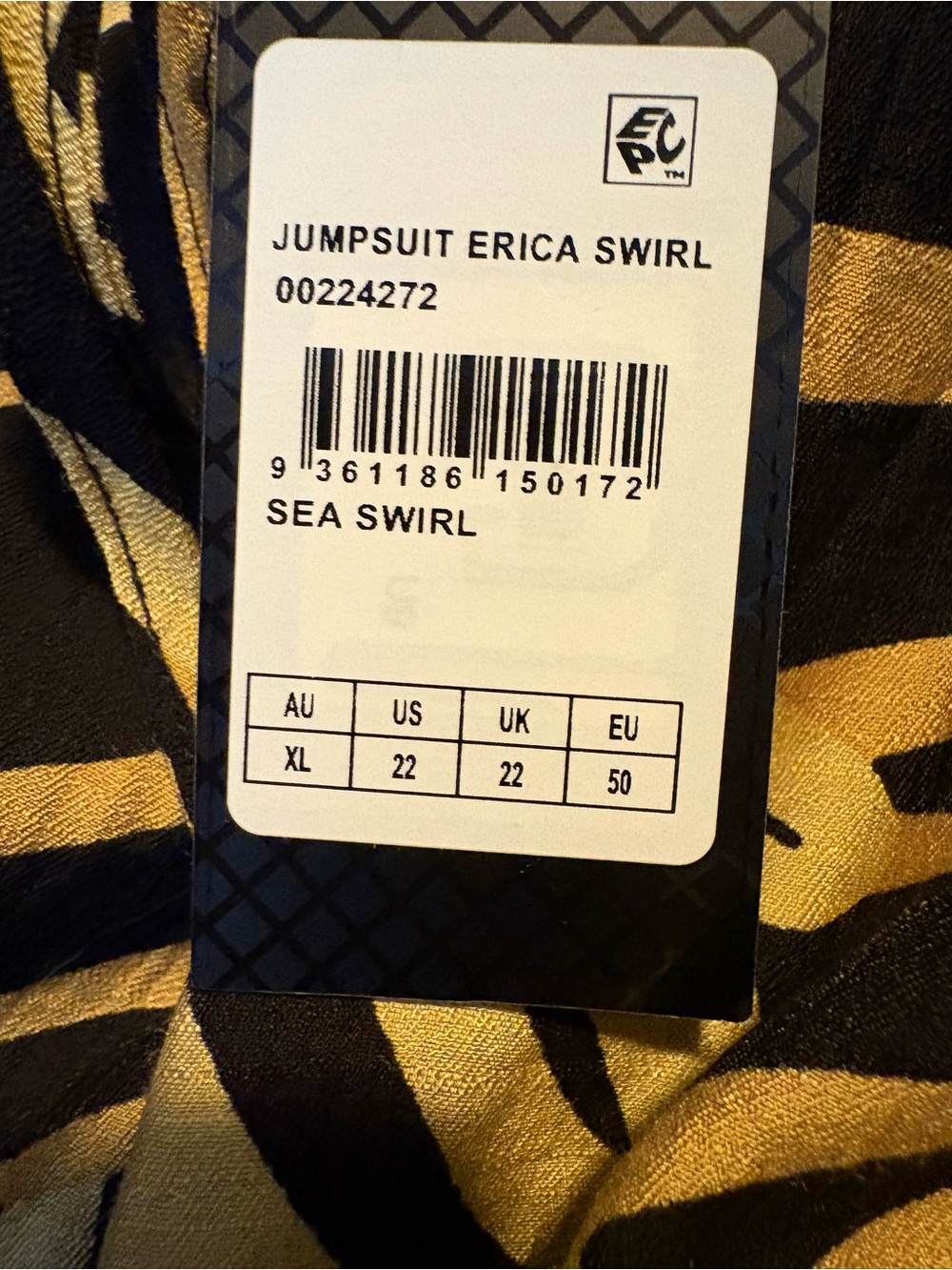 City Chic Black and Gold Zebra-Print Jumpsuit - Picture 4 of 4